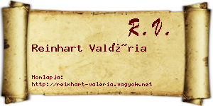 Reinhart Valéria névjegykártya