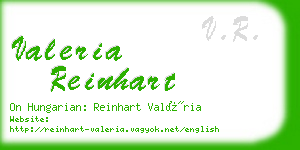 valeria reinhart business card